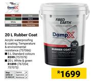 Fired Earth 5L Damp-X Rubber Coat Standard Colours (757079)