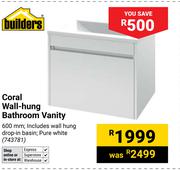 Builders Coral Wall-Hung Bathroom Vanity 743781