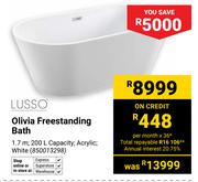 Lusso Olivia Freestanding Bath 1.7m White 850013298