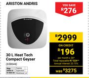 Ariston Andris 30L Heat Tech Compact Geyser 658644