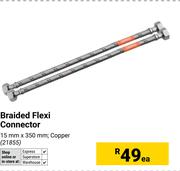 Braided Flexi Connector 15mm x 350mm 21855-Each