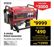 Steco 4 Stroke Petrol Generator Red SG-6900K 785316