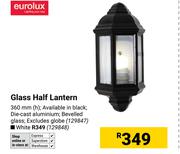 Eurolux Glass Half Lantern (White) 129848