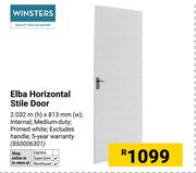 Winsters Elba Horizontal Stile Door 2.032m(h) X 813mm(w) 850006301