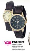 Casio Ladies And Gents Leather Watches Each