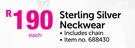 Sterling Silver Neckwear-Each