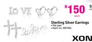 Sterling Silver Earrings-Per Pair