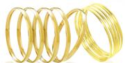 9ct Gold 4mm D-Shaped Bangles-Each