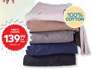Men's Chinos (Sizes 28-42)-Per Pair