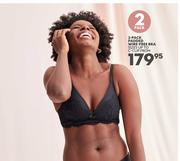 2 Pack Padded Wire Free Bra