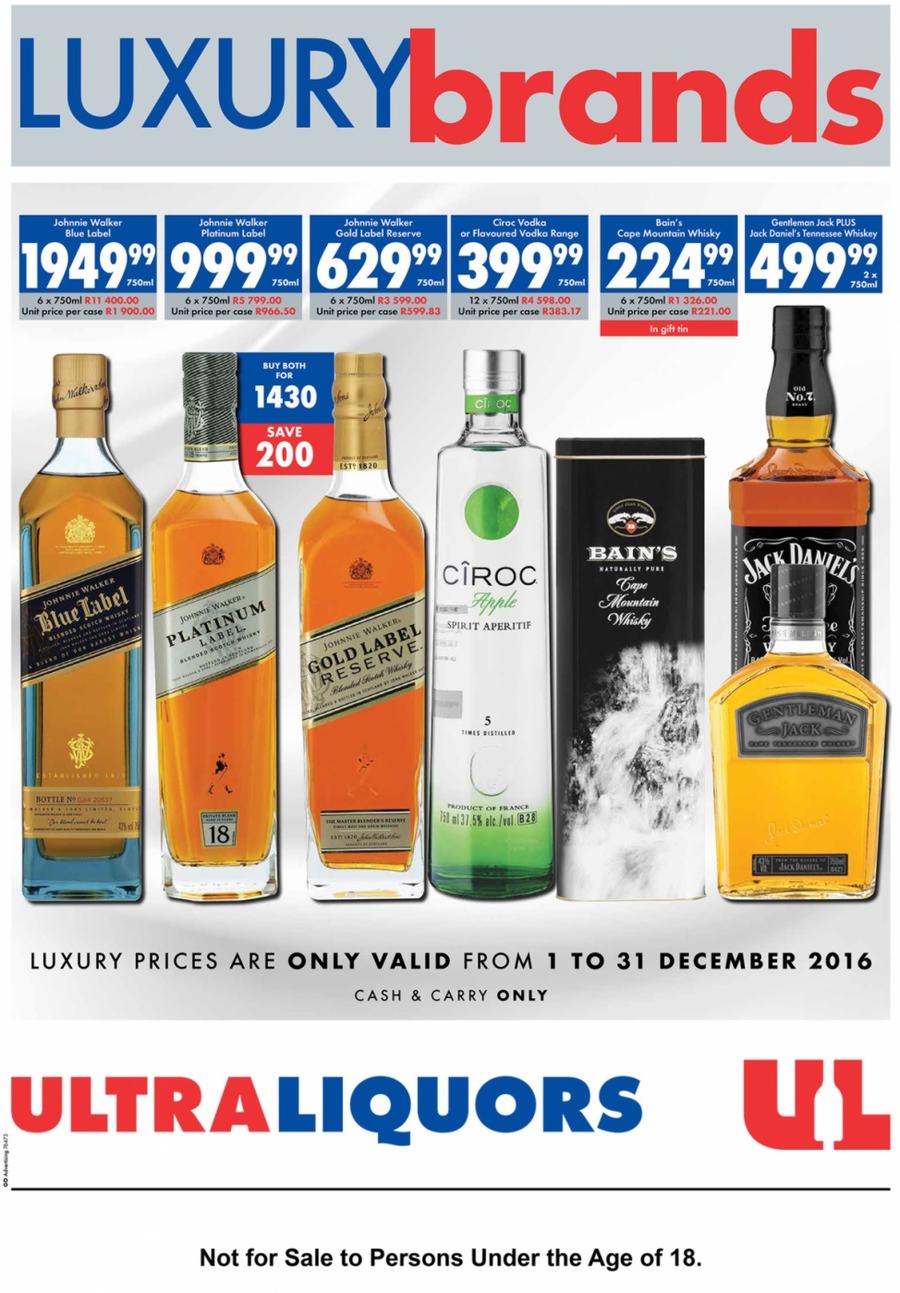 Ultra Liquors : Luxury Brands