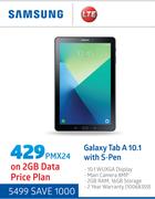 Samsung Galaxy Tab A 10.1 With S Pen-On 2GB Data Price Plan