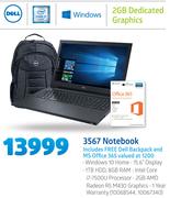 Dell 3567 Notebook-On 5GB Data price Plan + R209 Modem