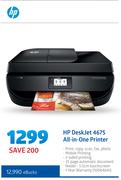 HP Deskjet 4675 All In One Printer