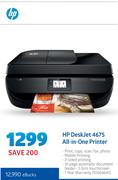 HP Deskjet 4675 All In One Printer