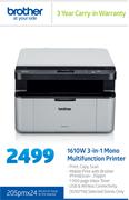 Brother 1610W 3 In 1 Mono Multifunction Printer