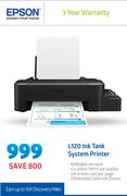 Epson L120 Ink Tank System Printer