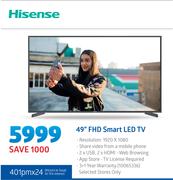 Hisense 49" FHD Smart LED TV