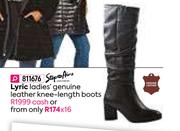 Step Airs Lyric Ladies Genuine Leather Knee Length Boots
