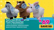 Tom's Toys 25cm Or 27cm Plush Toys Assorted-Each