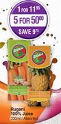 Rugani 100% Juice Assorted-For 5 x 330ml