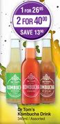 Dr Tom's Kombucha Drink Assorted-For 1 x 340ml 