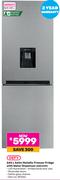Defy 245L Satin Metallic Freezer Fridge With Water Dispenser DAC449
