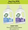 Handy Andy  Floor & All Purpose Cleaner (All Variants)-For Any 2 x 1.5Ltr