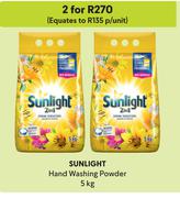 Sunlight Hand Washing Powder-For 2 x 5kg