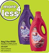 Sta-Soft Fabric Softener (All Variants)-For Any 2 x 2Ltr