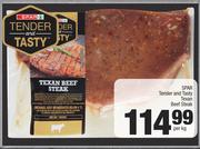 Spar Tender & Tasty Texan Beef Steak-Per Kg