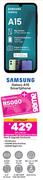 Samsung Galaxy A15 Smartphone-On 1.3GB Red Top Up Core More Data