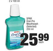 Spar Oral-Pro Mouthwash (Selected)-250ml Each