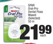 Spar Oral-Pro Dental Floss Waxed (Selected)-50m Each