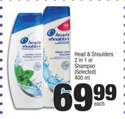 Head & Shoulders 2 In 1 Or Shampoo (Selected)-400ml Each
