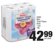 Spar Mini Toilet Tissue Rolls 1 Ply-18's Per Pack