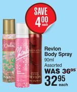 Revlon Body Spray Assorted-90ml Each