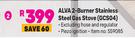 Alva 2 Burner Stainless Steel Gas Stove GCS04