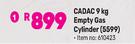 Cadac 9Kg Empty Gas Cylinder 5599