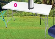 Campmaster 1.8m Folding Adjustable Table