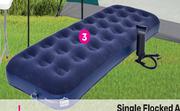 Campmaster Single Flocked Airbed Plus Hand Pump