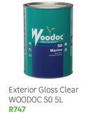 Woodoc 50 Exterior Gloss (Clear)-5Ltr