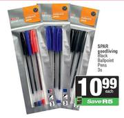 Spar good Living Black Ballpoint Pens-3s Each