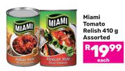 Miami Tomato Relish Assorted-410g Each