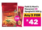 Fatti's & Moni's Macaroni Or Spaghetti-For 3 x 500g