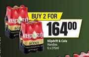 Klipdrift & Cola Handies-For 2 x 6 x 275ml