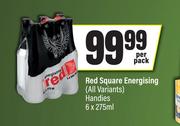 Red Square Energising (All Variants) Handies-6 x 275ml Per Pack