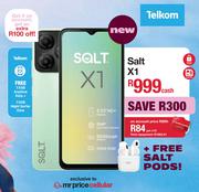 Salt X1 Smartphone With Dual Sim & Free Salt Pods (Network Locked)