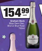 Graham Beck Bliss Demi Sec, Brut Or Brut Rose-750ml Each