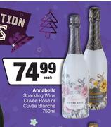 Annabelle Sparkling Wine Cuvee Rose Or Cuvee Blanche-750ml Each